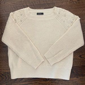 Size XL never worn faux pearl and diamond sweater